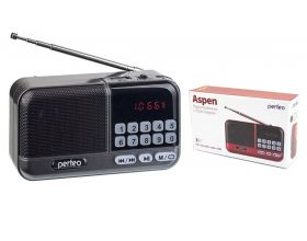 Радиоприемник Perfeo цифровой ASPEN FM 87.5-108МГц/ MP3/ USB или 18650/ серый (i20GR) PF_B4060