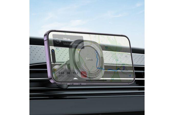 Держатель автомобильный для телефона HOCO H28 Rainbow ring magnetic car holder(air outlet) цвет черный