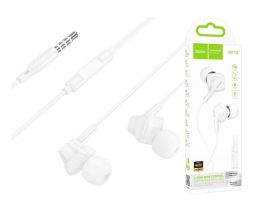 Наушники вакуумные проводные HOCO M113 Clear universal digital earphones with microphone штекер Lightning (белый)