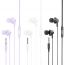 Наушники вакуумные проводные HOCO M113 Clear universal digital earphones with microphone штекер Lightning (фиолетовый)