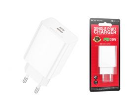 Сетевое зарядное устройство USB-C BOROFONE BA21A Pro Long PD 20W (белый)