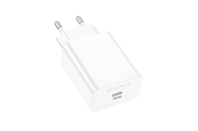 Сетевое зарядное устройство USB-C BOROFONE BA21A Pro Long PD 20W (белый)