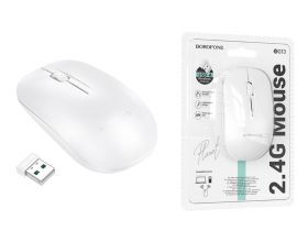 Мышь беспроводная BOROFONE BG14 Planet  business wireless mouse (USB, 2.4ГГц ) (белый)