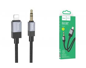 Кабель аудио HOCO UPA32A (штекер Lightning - вход AUX 3.5 mm) 1 метр черный
