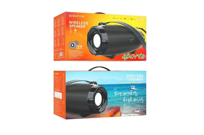 Портативная беспроводная колонка BOROFONE BR14 Coolant sports (черный)