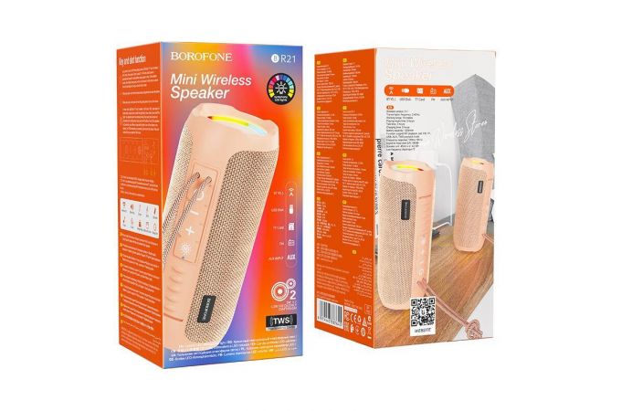 Портативная беспроводная колонка BOROFONE BR21 Sports BT (конфетно-розовый)