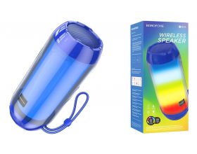 Портативная беспроводная колонка BOROFONE BR25 Crazy sound colorful luminous BT (синий)