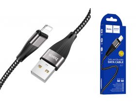 Кабель USB - Lightning HOCO X57, 2,4A (черный) 1м (в оплетке)