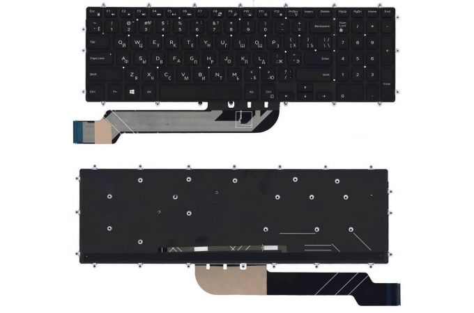 Клавиатура для ноутбука Dell Inspiron 15-5565 черная с подсветкой
