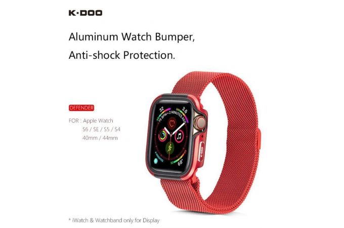 Защитная накладка для Apple Watch 44 мм K-DOO DEFENDER (черный)