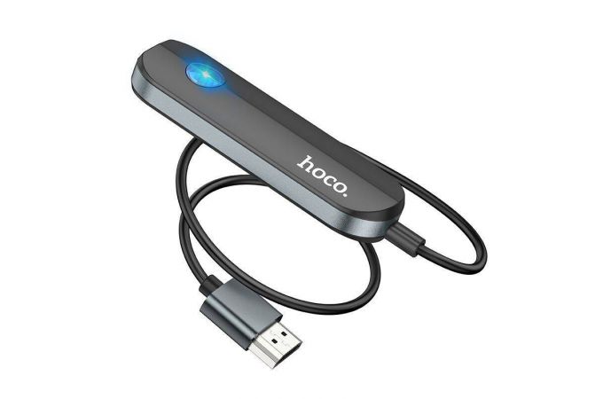 Видео видеоадаптер HOCO UA23 Черный Wi-Fi 4К/30Гц (штекер HDMI - гнездо TYPE-C) 0.5м (ABSOLUT)