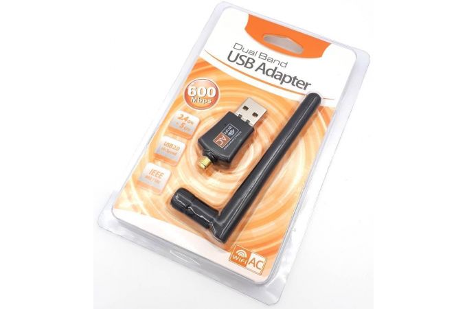 Wi-Fi адаптер 600Mb/s 2-х канальный (2,4GHz, 5GHz) с антенной