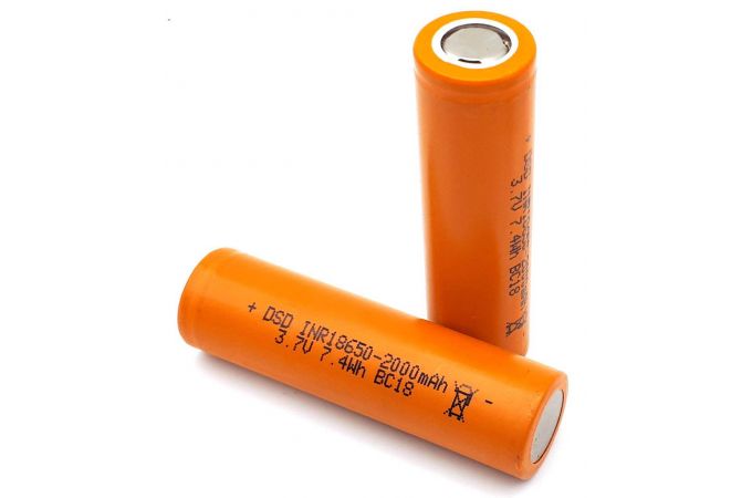 Аккумулятор 18650 (2000mAh, 3С, 32мОм, 500 циклов)