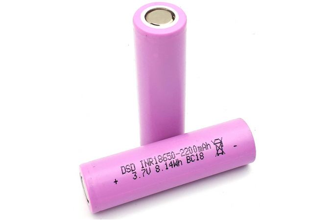 Аккумулятор 18650 (2200mAh, 5С, 20мОм, 500 циклов)