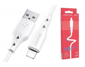 Кабель USB - Lightning BOROFONE BX48, 2,4A (белый) 1м