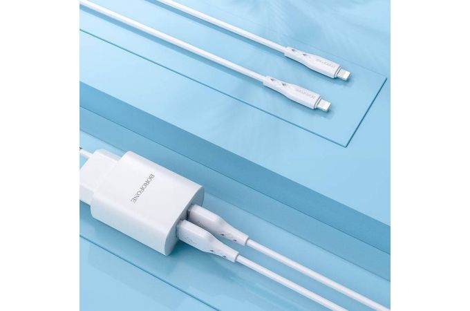 Кабель USB - Lightning BOROFONE BX48, 2,4A (белый) 1м