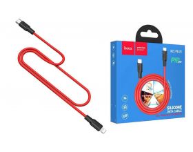 Кабель USB Type-C - Lightning HOCO X21 PLUS, 3A PD20W (красный) 1м (силиконовый)