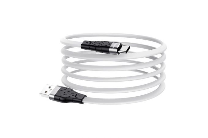 Кабель USB - USB Type-C HOCO X53, 3A (белый) 1м (силиконовый)