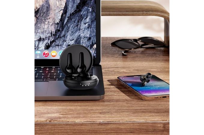 Наушники вакуумные беспроводные HOCO ES55 Songful TWS wiereless headset Bluetooth (черный)