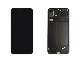 Дисплей для Samsung A305F Galaxy A30 в сборе с тачскрином + рамка (черный), Incell