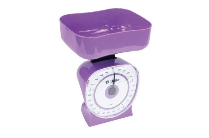 Весы кухонные DELTA КCА-106 фиолетовый макс.5кг, МЕХАНИЧЕСКИЕ