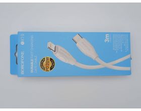 Кабель USB Type-C - Lightning BOROFONE BX19 PD (белый) 3м (УЦЕНКА! МЯТАЯ УПАКОВКА)