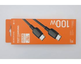 Кабель USB Type-C - USB Type-C BOROFONE BX93, PD100W (черный) 1м (УЦЕНКА! МЯТАЯ УПАКОВКА)