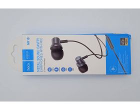Наушники вакуумные проводные HOCO M110 Encourage metal universal earphones with mic (серый) (УЦЕНКА! МЯТАЯ УПАКОВКА)