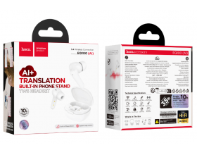 Наушники вакуумные беспроводные HOCO EQ100 Intelligent AI translation headset(App) (черный)