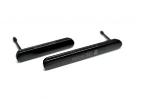 Боковые заглушки для Sony Xperia M4 Aqua (E2303/ E2333/ E2312) черный