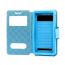 Чехол книжка универсальный, Ромб (силик. вставка) 4,5 дюйма, (голубой)