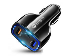 Автомобильное зарядное устройство АЗУ USB TDS TS-CAU33 QC3.0,3500mA (черный)