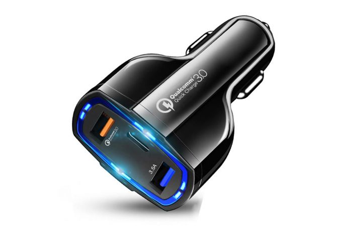 Автомобильное зарядное устройство АЗУ USB TDS TS-CAU33 QC3.0,3500mA (черный)