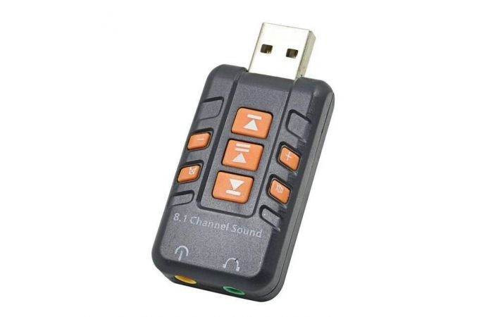 Звуковая карта USB внешняя Орбита OT-PCA02 адаптер звука для ПК (8.1)