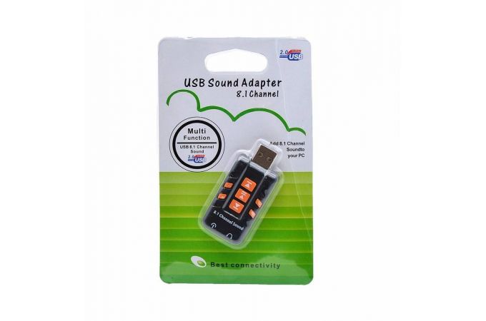 Звуковая карта USB внешняя Орбита OT-PCA02 адаптер звука для ПК (8.1)