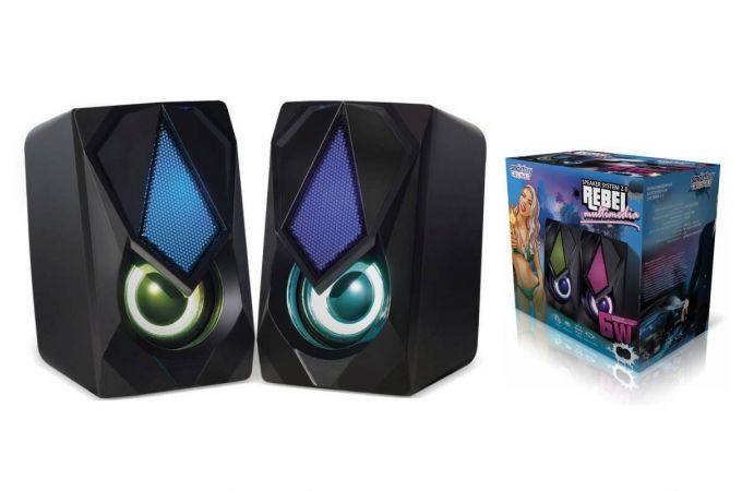 Акустическая система 2.0 SmartBuy REBEL (SBA-4220) 6Вт, подсветка (черный)