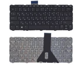 Клавиатура для ноутбука HP Probook 11 EE G1 черная без рамки (горизонтальный Enter)