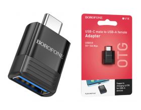 Переходник OTG Borofone BV18 Type-C штекер на USB гнездо USB3.0 адаптер