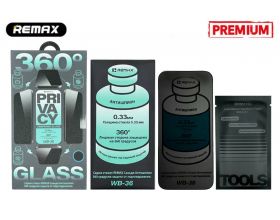 Защитное стекло Remax Medicine Glass WB-36  for  iPhone 15 PRO MAX (6.7) (360 анти-шпион)