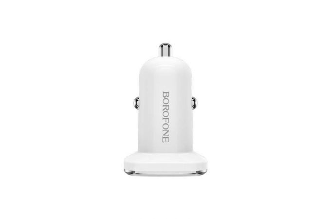 Автомобильное зарядное устройство АЗУ USB BOROFONE BZ12A Listing power single port QC3.0 (белый)