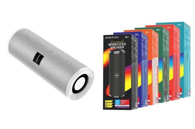 Портативная беспроводная колонка BOROFONE BR1 Beyong sport (серый)