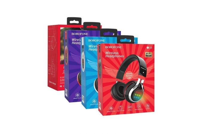 Наушники мониторные беспроводные BOROFONE BO8 Love Sound wireless headset Bluetooth (красный)