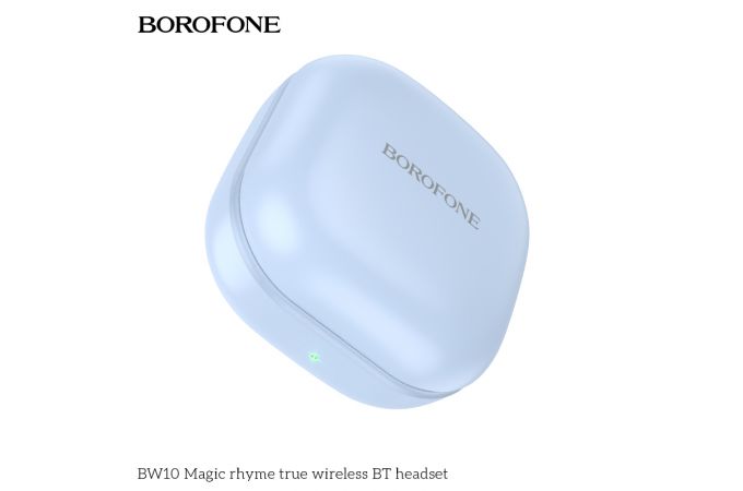 Наушники вакуумные беспроводные BOROFONE BW10 Magic rhyme true wireless BT Earphone Bluetooth (серебристо-голубой)