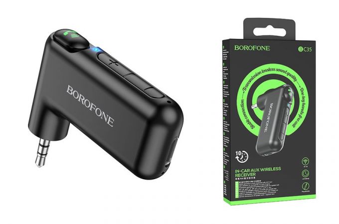 Bluetooth адаптер для автомагнитолы BOROFONE BC35 AUX 3.5 mm вход