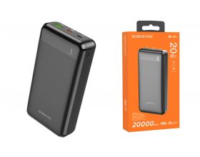 Универсальный дополнительный аккумулятор Power Bank BOROFONE BJ19A PD20 + QC 3.0 (20000 mAh) (черный)