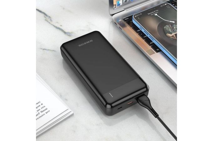 Универсальный дополнительный аккумулятор Power Bank BOROFONE BJ19A PD20 + QC 3.0 (20000 mAh) (черный)