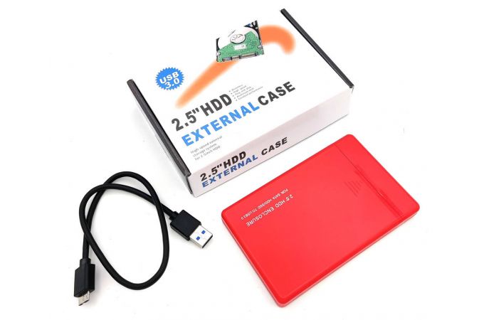 Кейс для HDD/SSD 2.5'' USB3.0 - SATA пластик (S830_Red)