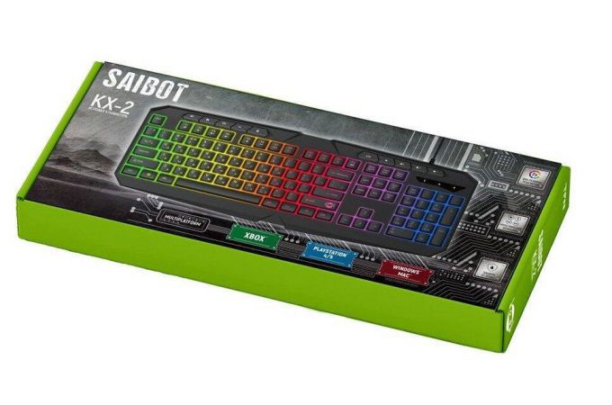 Клавиатура игровая TFN Saibot KX-2 черная / LED подсветка / TFN-GMKB-KX-2