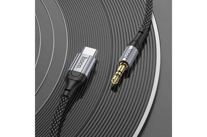 Кабель аудио HOCO UPA26 (штекер Type-C - вход AUX 3.5 mm) 1м черный