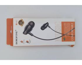 Наушники вакуумные проводные BOROFONE BM61 Wanderer (черный) (УЦЕНКА! МЯТАЯ УПАКОВКА)